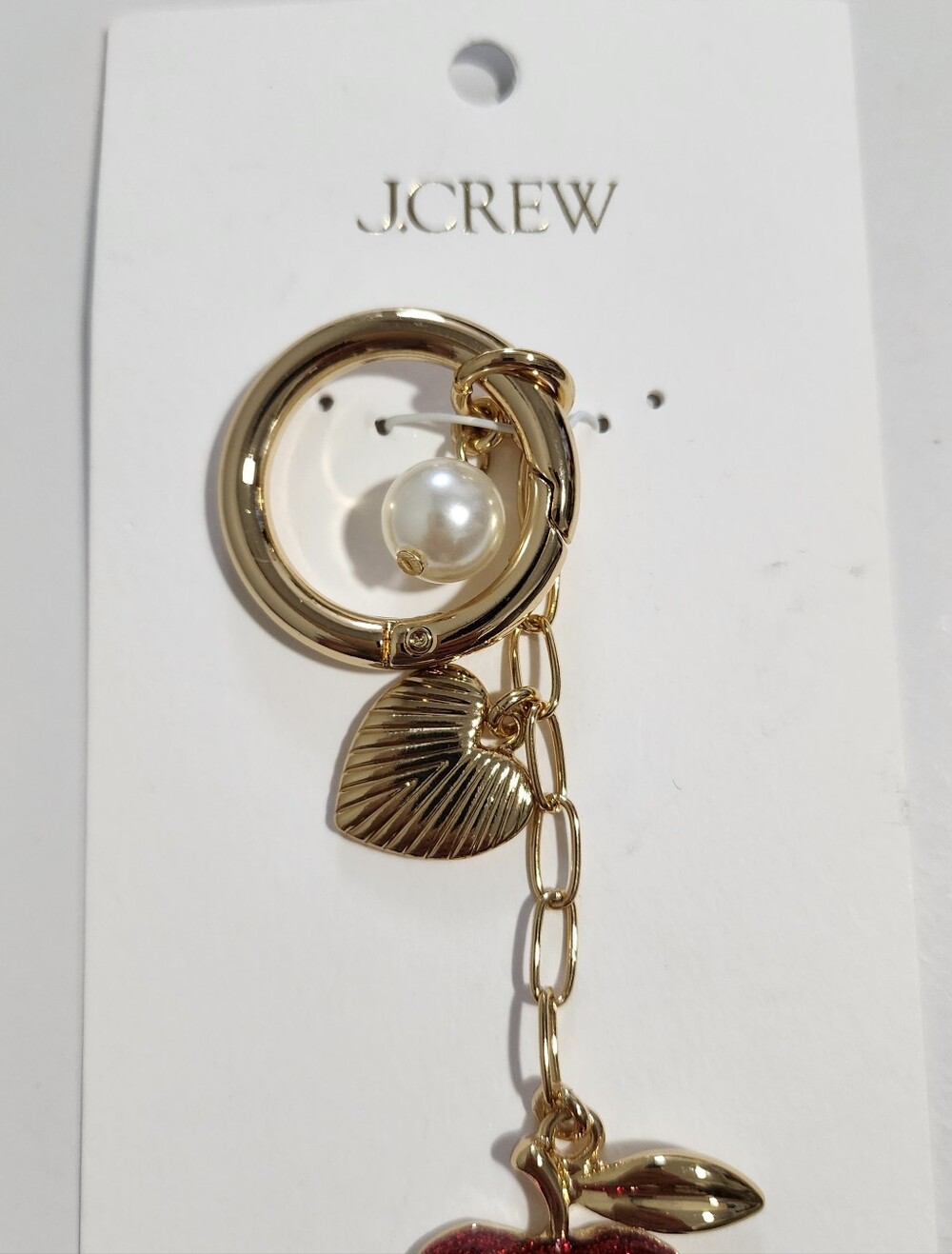 J Crew Apple Hearth Bag Charm NWT - Picture 2 of 5